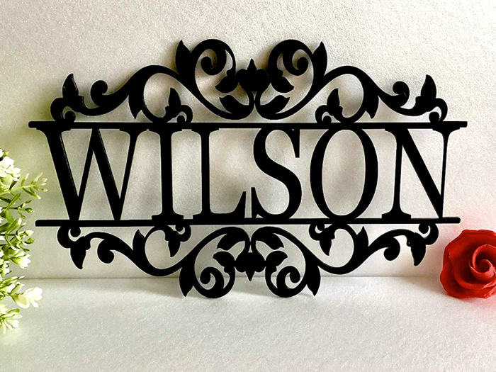 A hanging sign made to match any room