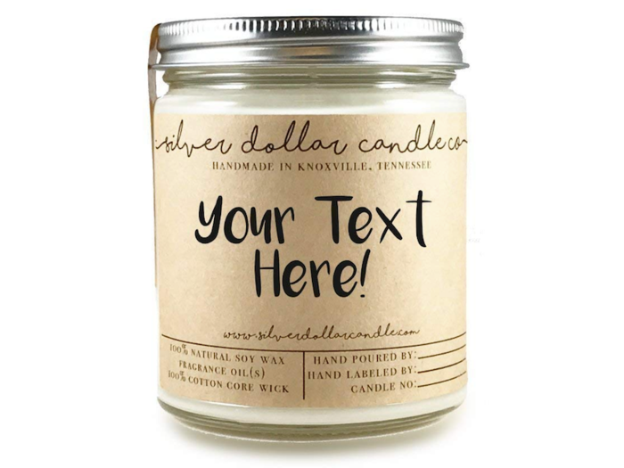 A personalized candle that says you care