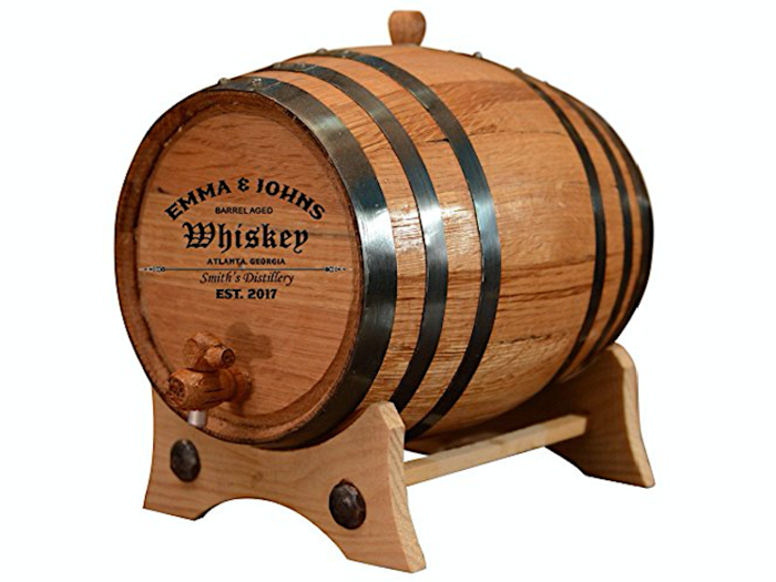 A whiskey-aging barrel that will certainly start a conversation