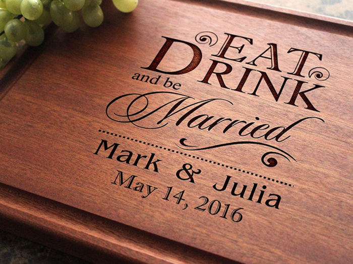 An elegant cutting board for the newlyweds who just bought their first home