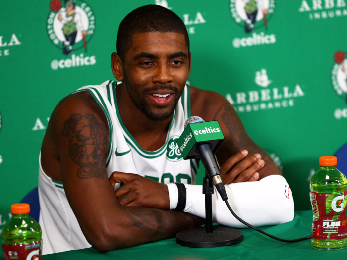 Meanwhile, in Boston, amid speculation over his future, Irving told fans at a season-ticket-holders event that he planned to re-sign in Boston this summer.