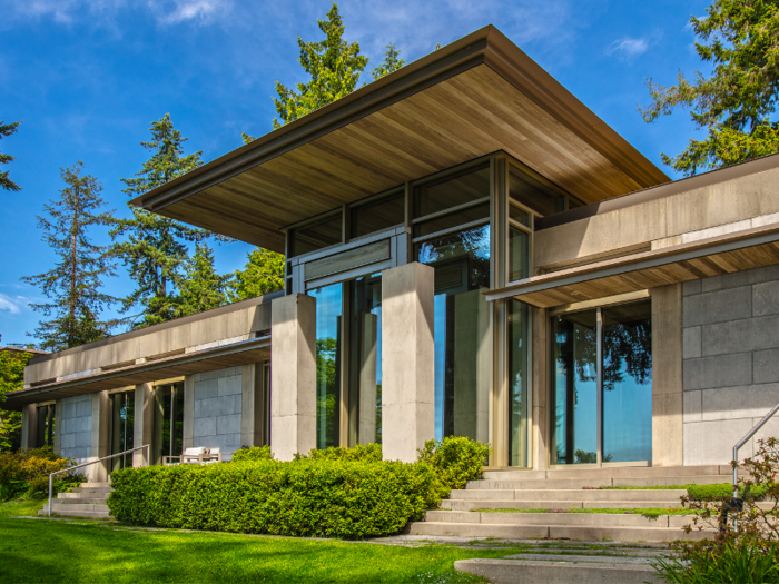 The 9,420-square-foot, three-bedroom mansion was designed by Seattle architect Jim Olson in 2003.