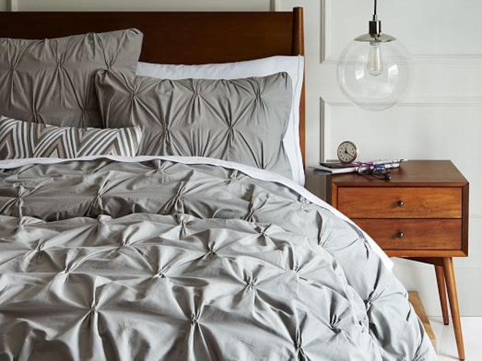 Organic Cotton Pintuck Duvet Cover and Shams