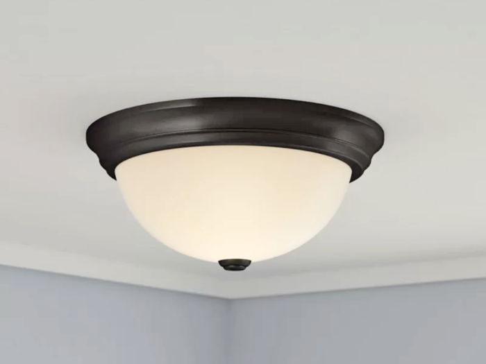 A traditional ceiling light