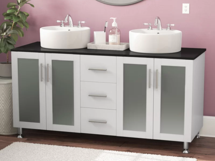 A contemporary double vanity set