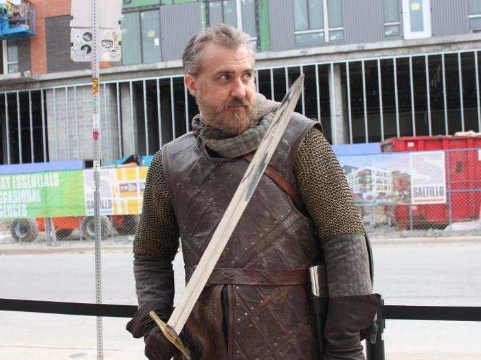 As they wait in line, fans can be sure to interact with a couple of sword-wielding characters all getting ready for the Great War. This guy claimed he was the Starks