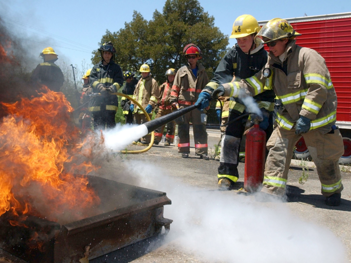 Municipal firefighters