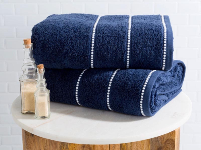 Embroidered bath towels