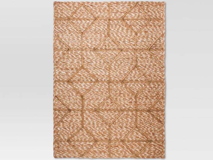 A textured, handwoven rug