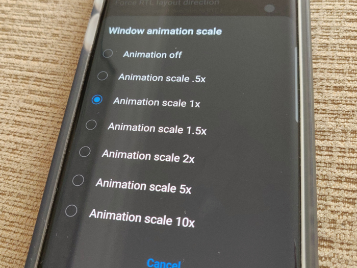 Set each scale option to "0.5x."