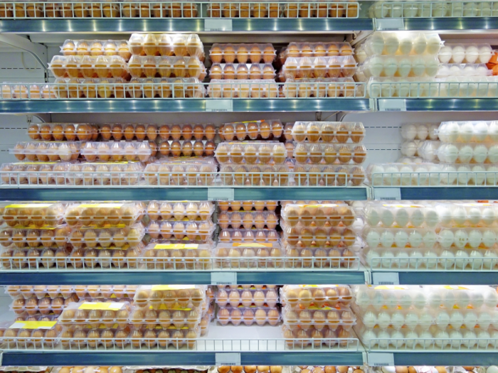 A tray of eggs