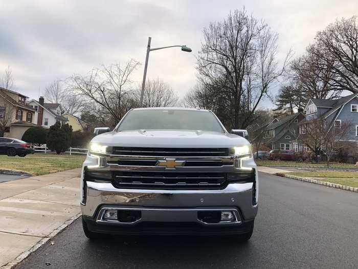 The Silverado tips the scales at 5,000 pounds — but that