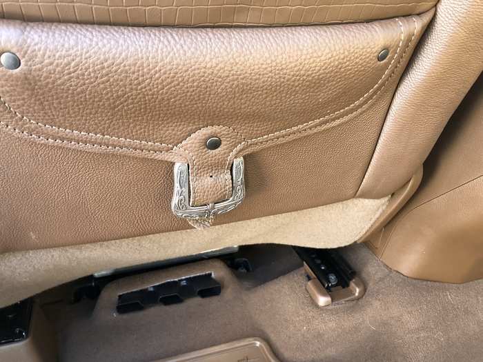 These rear-seat pouches get the rodeo treatment.