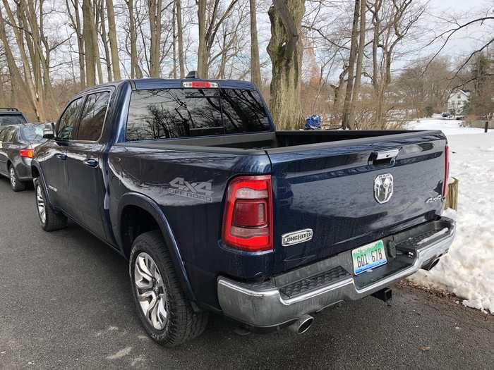 The RAM 1500 weighs about 5,400 lbs. and can tow 12,750 lbs.