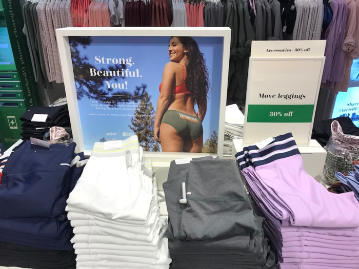 Empowering images are scattered all around the store.