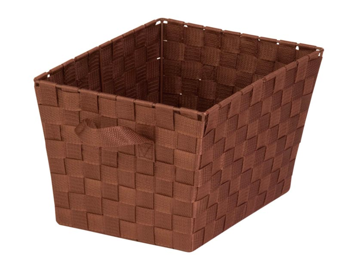 A large and sturdy woven basket