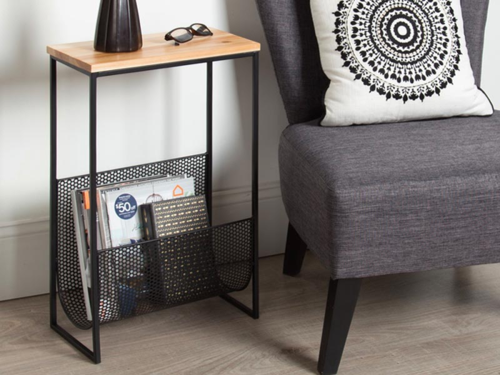 An elegant side table and magazine rack