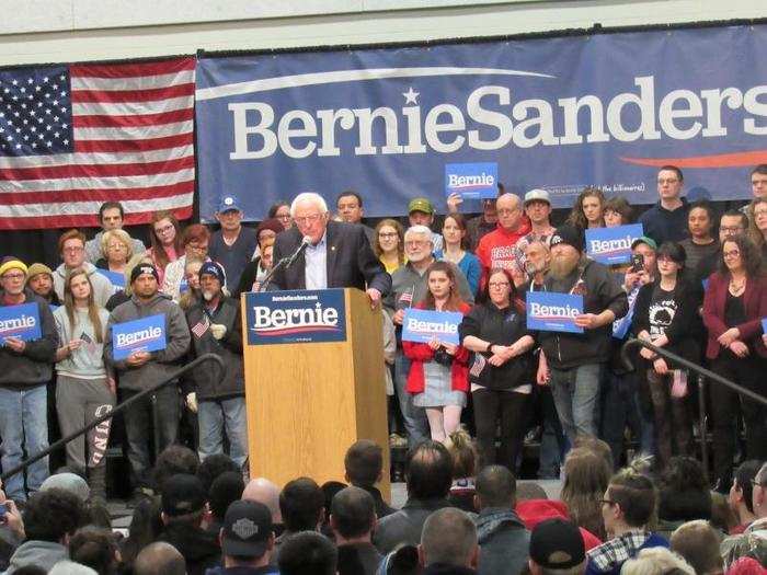 Sanders ended his first Iowa rally with a message of unity: "If we stand together, this country has an extraordinary future. Let