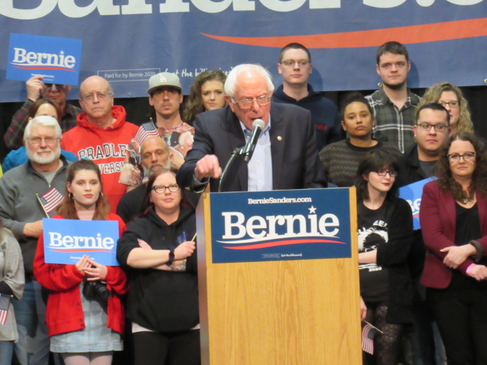 Sanders told the crowd that when he began his 2016 campaign, he was not well-known and his ideas were dismissed as "too radical." Just a few years later, Sanders claimed a majority of Americans now embrace his views and "shock of all shocks, those very same ideas are now supported not only by Democratic candidates for president but by Democratic candidates all across the board."