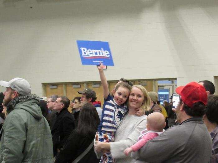 People of all ages attended the rally — college students, senior citizens, and families with children.