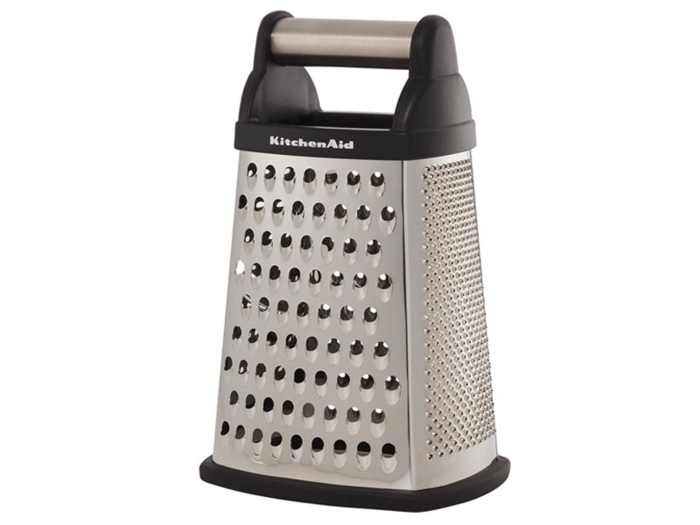 A box grater with many different grating options