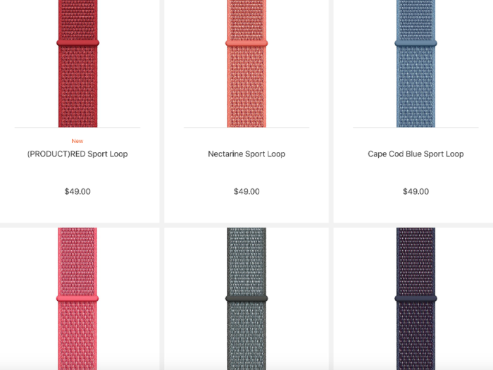 The Sport Loops and Sport Bands, if you want separate versions, cost $50 apiece.