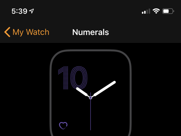 A less-busy watch face I like features just two pieces of information: The hour, and a shortcut for my heart rate.