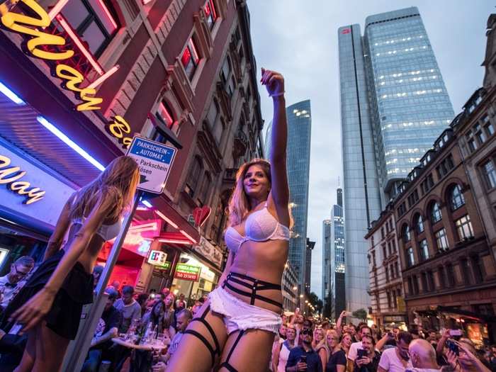 Some cities even have holidays to celebrate their red-light district. Each summer Frankfurt hosts "Bahnhofsviertelnacht" or "Train Station Quarter Night", a festival that runs through the city