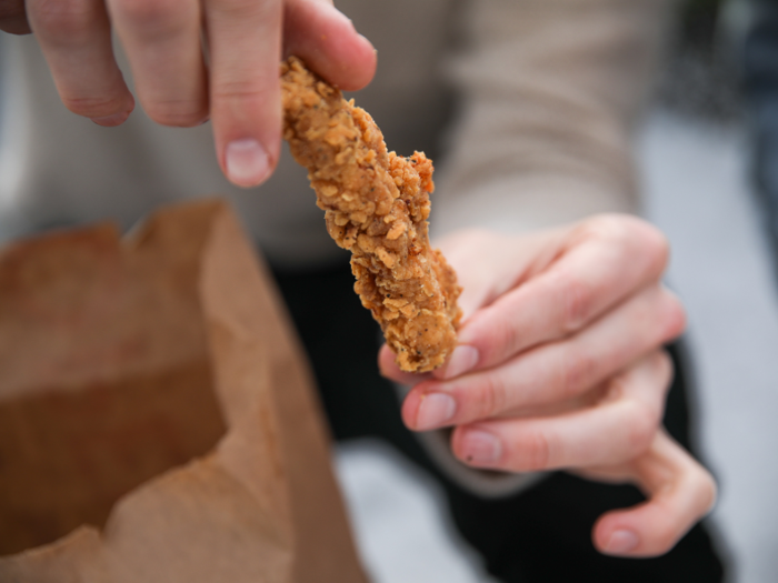 But the breading on the KFC chicken was also the most uneven out of all three dishes.