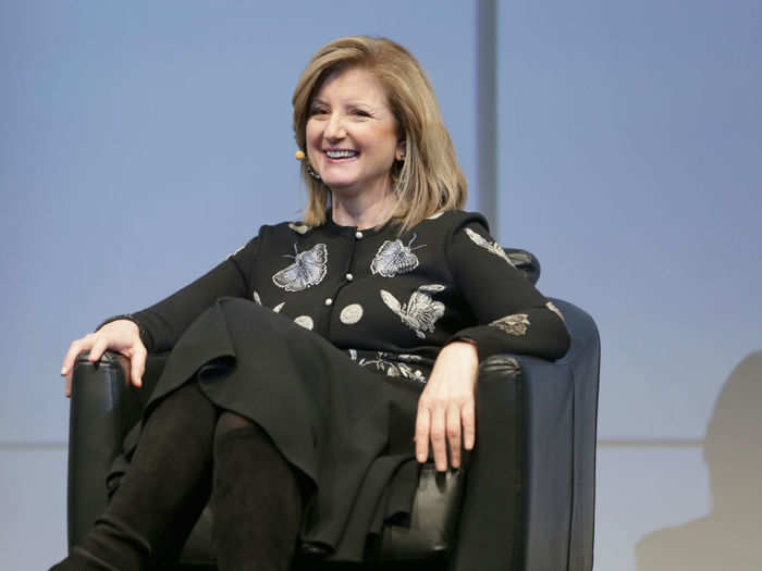 Arianna Huffington takes a hot bath.