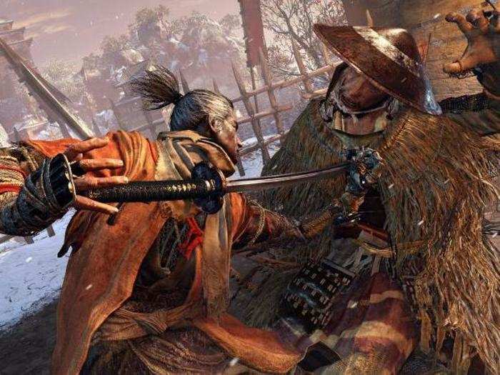 With the right timing Sekiro can deflect enemy attacks, leaving their weak point open for an instant kill.