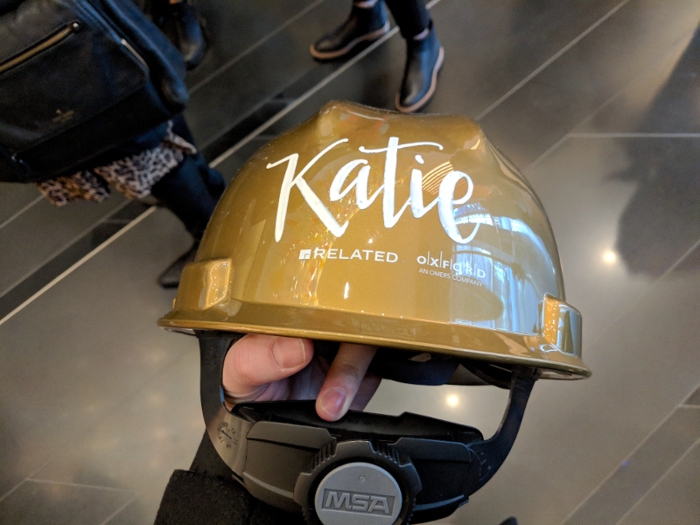 Then, we were ready to check out the tower itself. We were given hard hats personalized with our names, which was a first for me.