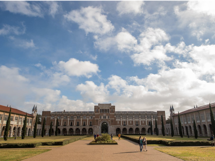 14 (tie): Rice University