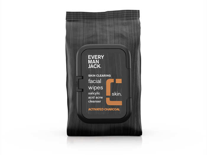 Every Man Jack Activated Charcoal Facial Wipes