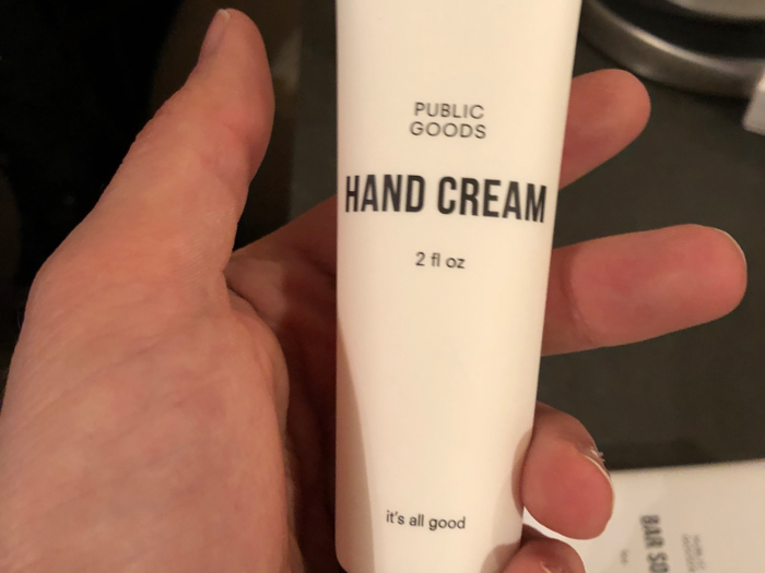 The hand cream was also pretty standard.