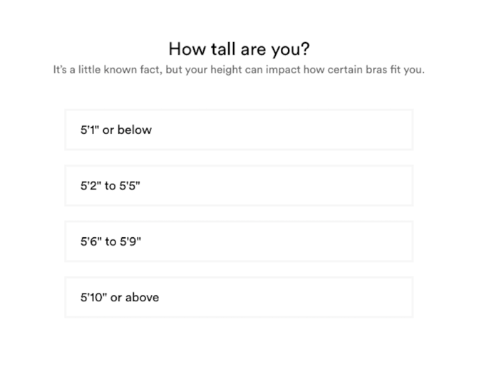 Lastly, you are asked for your height ...