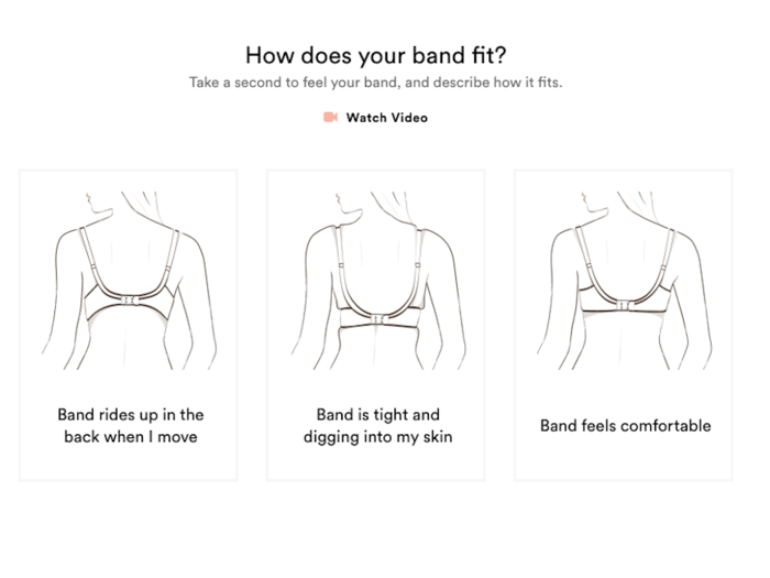 Depending on what you select for your band size, it could either advise you to go up or down a size.