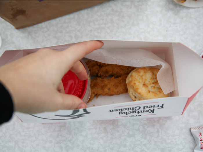 One of the more minor, but equally annoying, grievances against KFC is its poorly designed take-out boxes that are awkwardly narrow for reaching into.