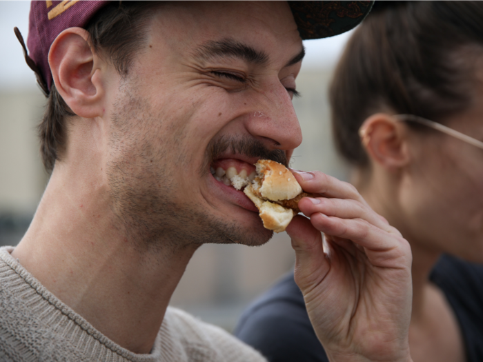 As small as they were, they were still tasty, with their breaded and mayo-dressed tenderness.