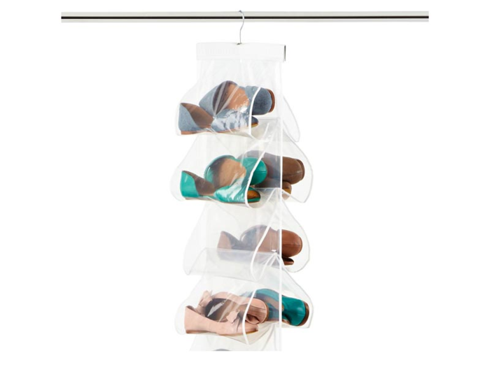 Hanging shoe pockets for your closet