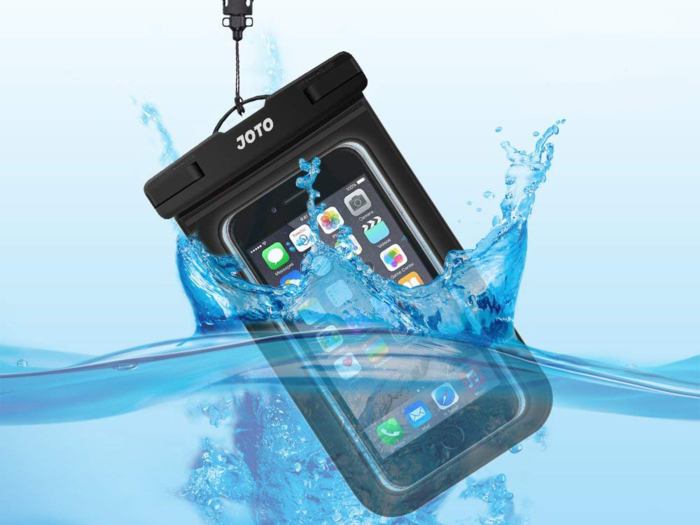 A waterproof cellphone pouch