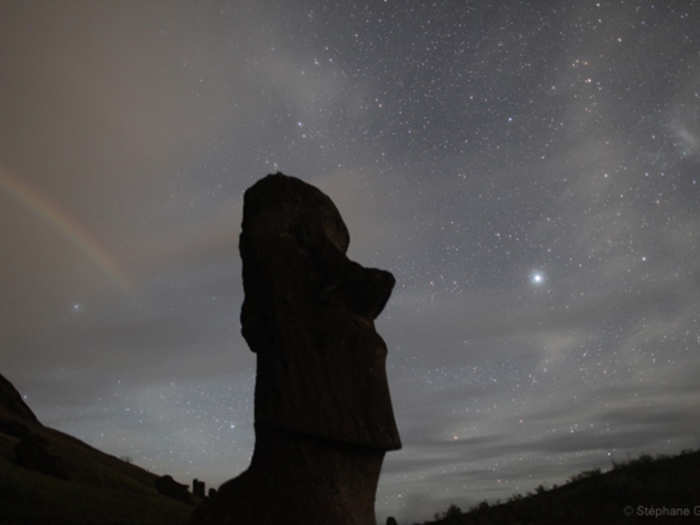 Ferguson swam through the night, and said she enjoyed seeing the stars come out.