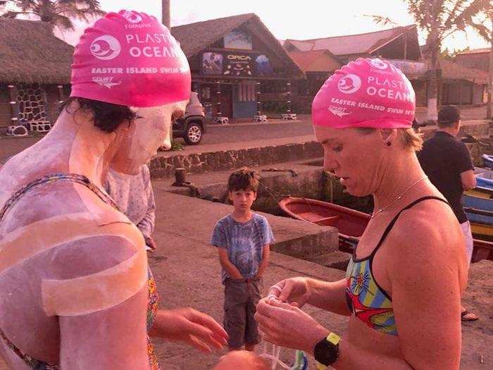 Ferguson adhered to the gold standard of competitive English Channel swimming rules. She wore a regular bathing suit, cap, and goggles (no fins) and never touched a boat during the trip.