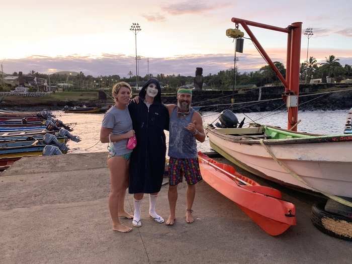 Ferguson was not alone on the trip: Kayaker John McCarthy helped her stay on course and conserve energy. Another swimmer, Sarah Houston, swam alongside Ferguson when she was tired and served as her designated snack feeder.