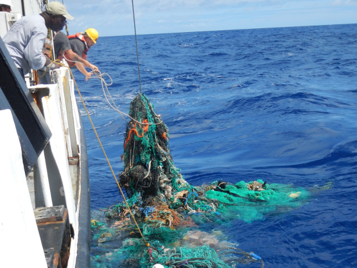 These floating plastic garbage patches threaten marine life and humans, too.