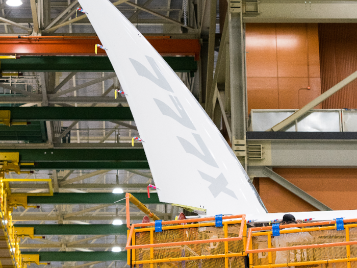 This helps the wing deliver great aerodynamic efficiency in the air, but allows it to fit into tighter space at airports.