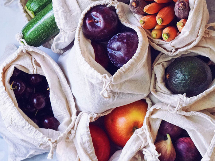 A few cloth bags