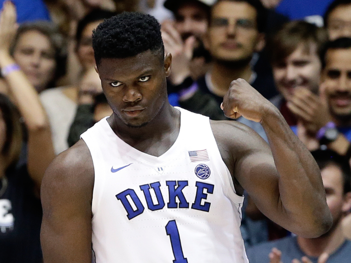 The 18-year-old, 6-foot-7, 285-lb forward has averaged 22 points, 9 rebounds, and 2 assists per game for No. 1 seed Duke. ESPN