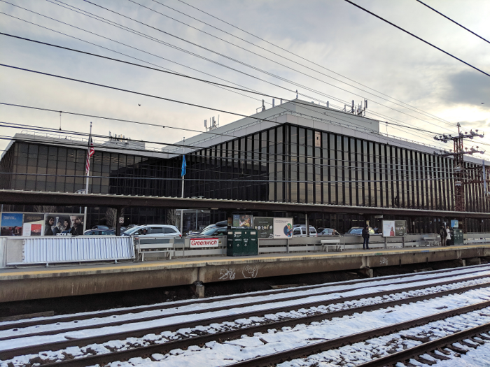 One of the first things I saw after getting off the train was the headquarters of AQR Capital Management, a hedge fund that has about $226 billion in assets under management. Greenwich is home to several hedge funds, earning it the nickname "hedge fund capital."