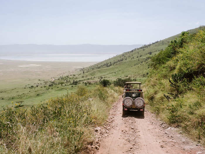 The drive into the crater itself is exhilarating. You drive through a thick jungle down into a steep, winding rocky road.